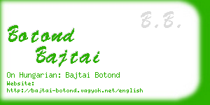 botond bajtai business card